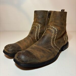 Bed Stu boots Revolution Men’s Size 12 Brown Chelsea Leather Stitched Boots